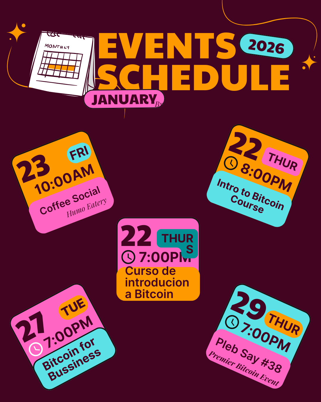 January Bitcoin Events