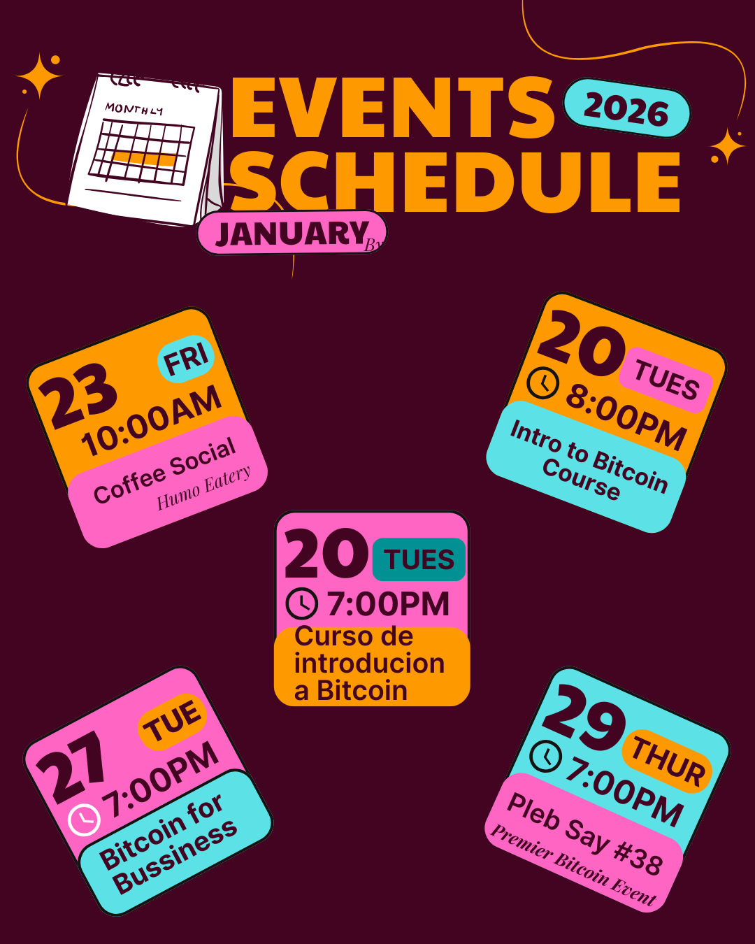 January Bitcoin Events